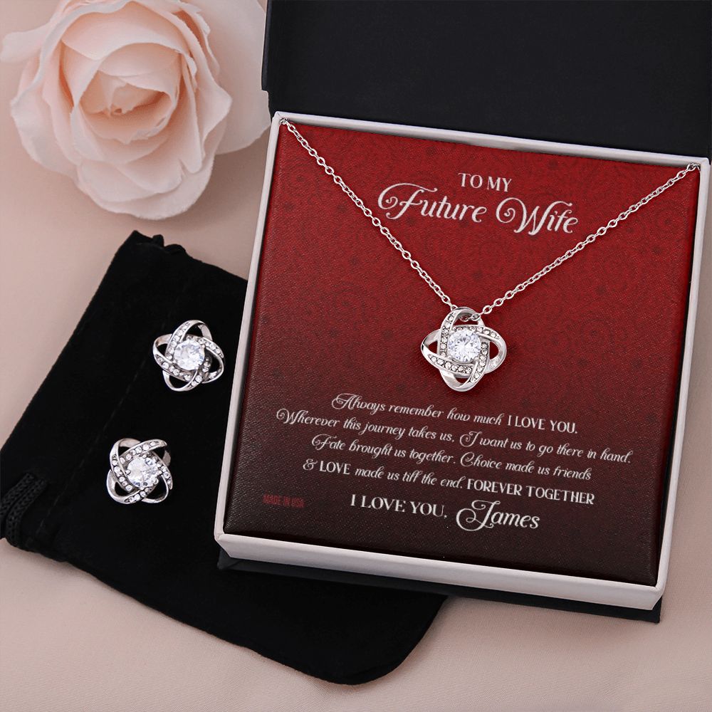 Custom Name To My Future Wife Always Remember How Much I Love You 14k White Gold Pendant Necklace Jewelry Gift For Wife Mother day - Delicate Leather