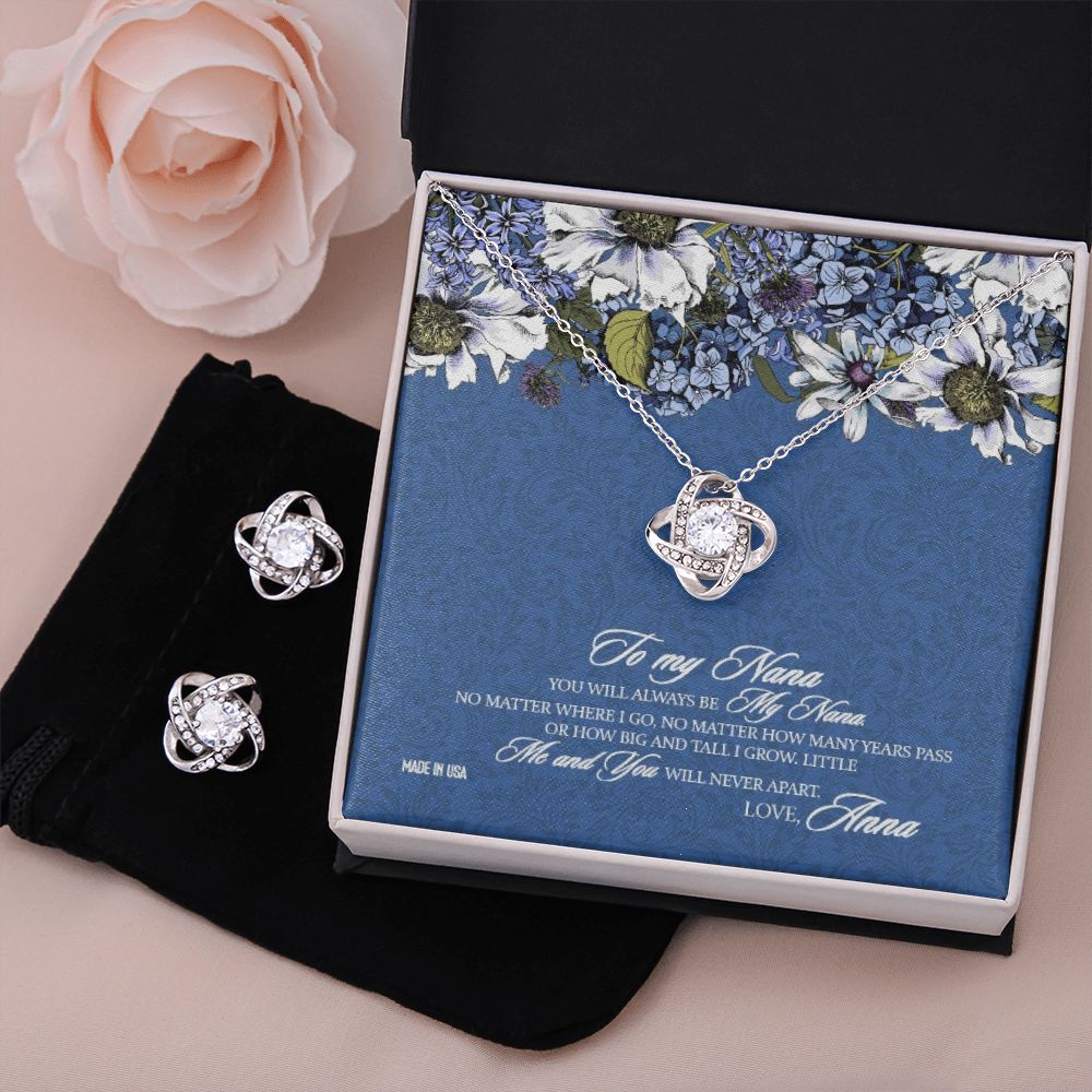 Custom Mother In Law 03 14k White Gold Interlocking Heart Pendant Necklace Jewelry Gifts For Mom Wife Grandma Nana Auntie Mother Day - Delicate Leather