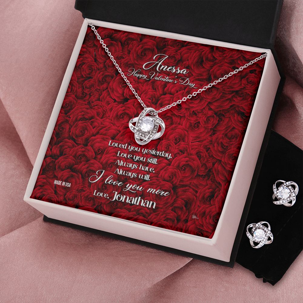 Custom Name Valentine's Day 14k White Gold Pendant Necklace Jewelry Message Card Gift For Girlfriend Wife Fiancee Woman Girl - Delicate Leather