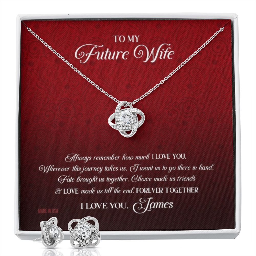 Custom Name To My Future Wife Always Remember How Much I Love You 14k White Gold Pendant Necklace Jewelry Gift For Wife Mother day - Delicate Leather