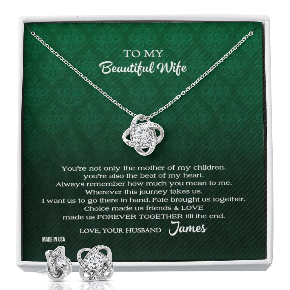 Custom To My Beautiful Wife Always Remember 14k White Gold Pendant Necklace Jewelry Gift For Wife Mother day - Delicate Leather