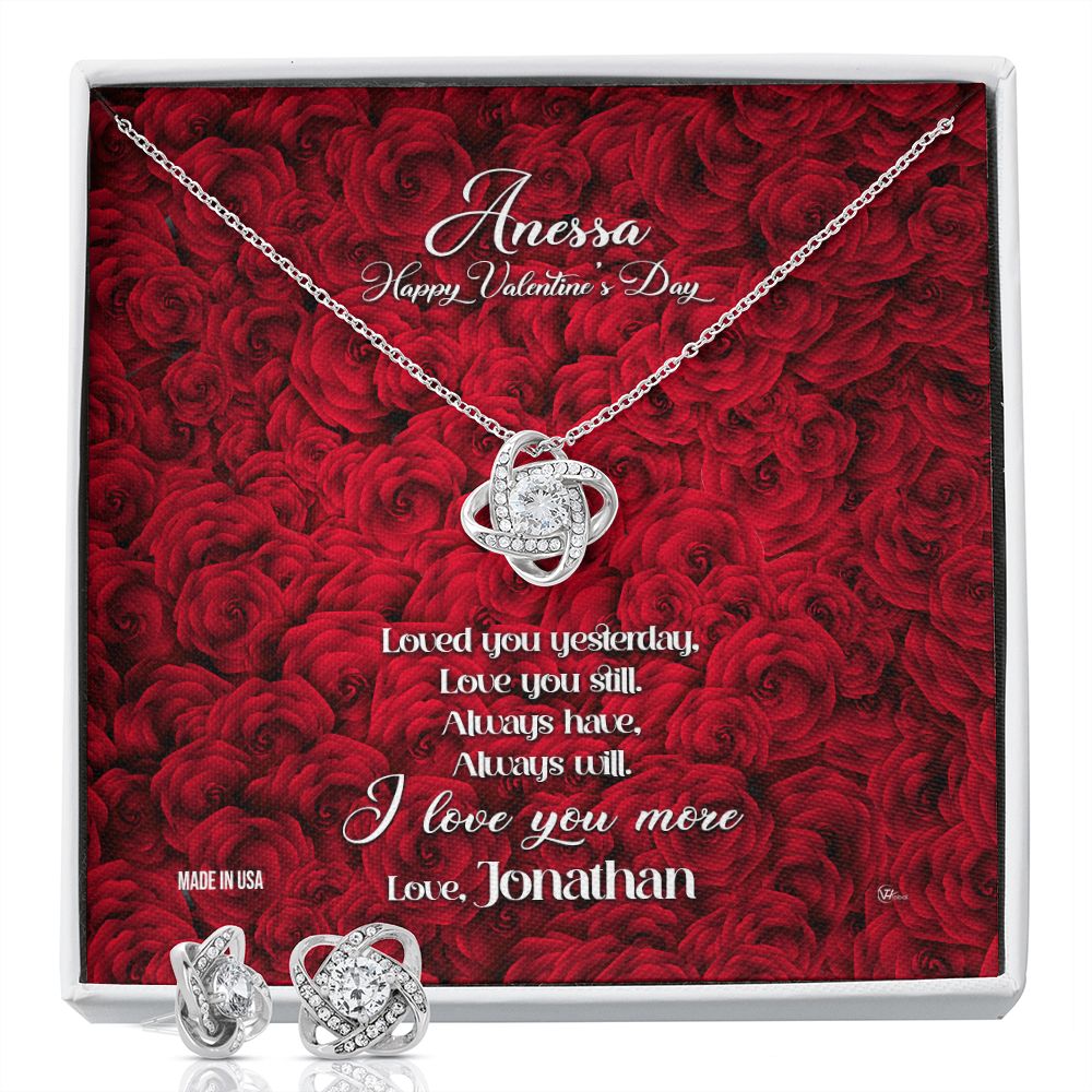 Custom Name Valentine's Day 14k White Gold Pendant Necklace Jewelry Message Card Gift For Girlfriend Wife Fiancee Woman Girl - Delicate Leather