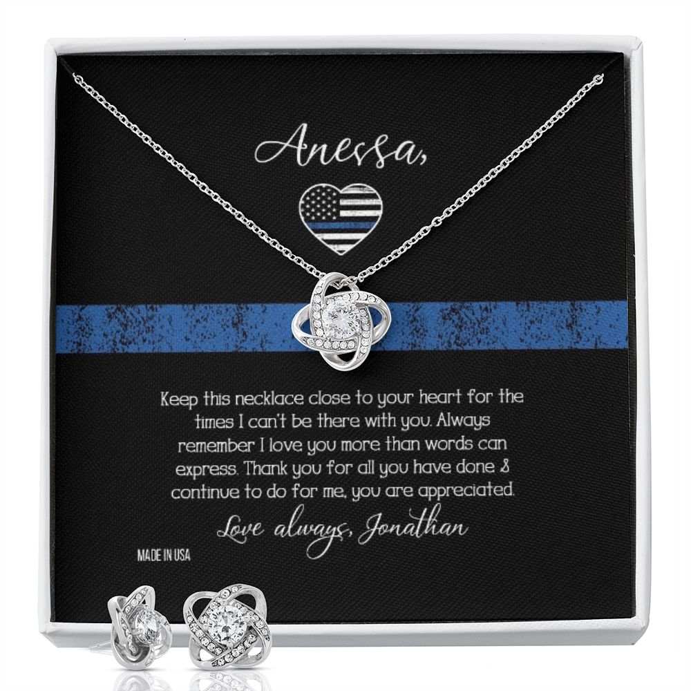 Custom Name To My Police Girlfriend 14k White Gold Pendant Chain Necklace Jewelry Gift for Girlfriend Wife Fiancee Woman - Delicate Leather
