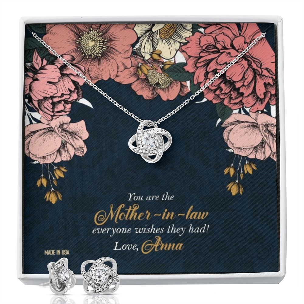 Custom Happy Mothers Day 14k White Gold Interlocking Heart Pendant Necklace Jewelry Gifts For Mom Wife Grandma Auntie - Delicate Leather