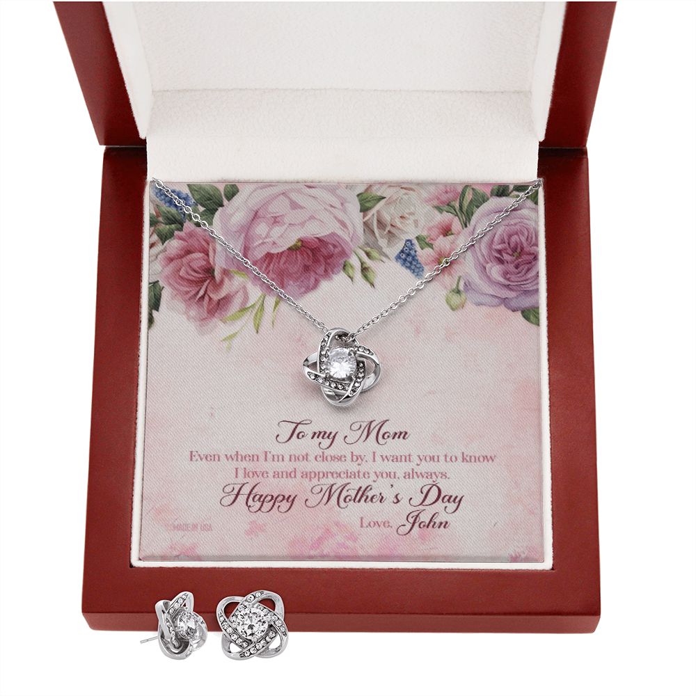 Custom Happy Mother Day Style 01 14k White Gold Interlocking Heart Pendant Necklace Jewelry Gifts For Mom Wife Grandma Auntie - Delicate Leather