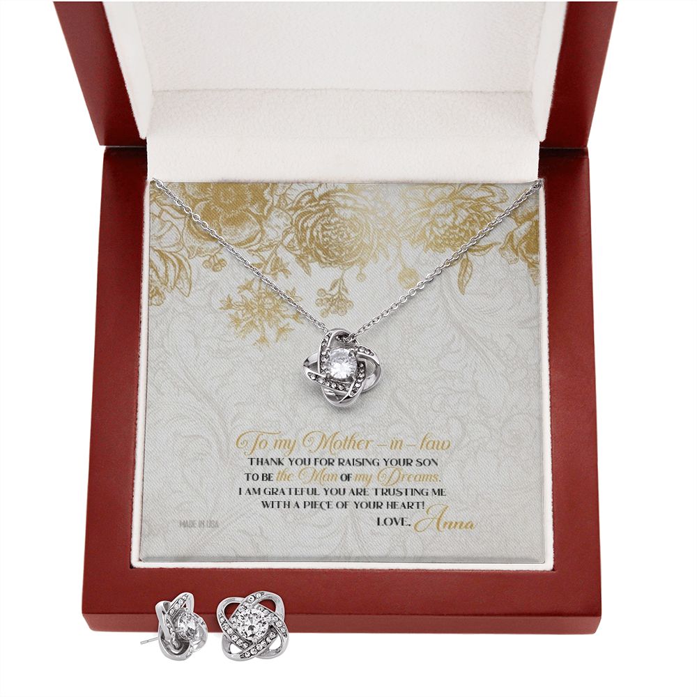 Custom Happy Mother Day Style 02 14k White Gold Interlocking Heart Pendant Necklace Jewelry Gifts For Mom Wife Grandma Auntie - Delicate Leather