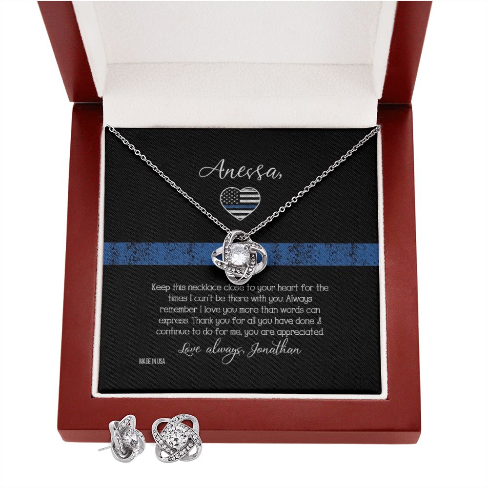 Custom Name To My Police Girlfriend 14k White Gold Pendant Chain Necklace Jewelry Gift for Girlfriend Wife Fiancee Woman - Delicate Leather