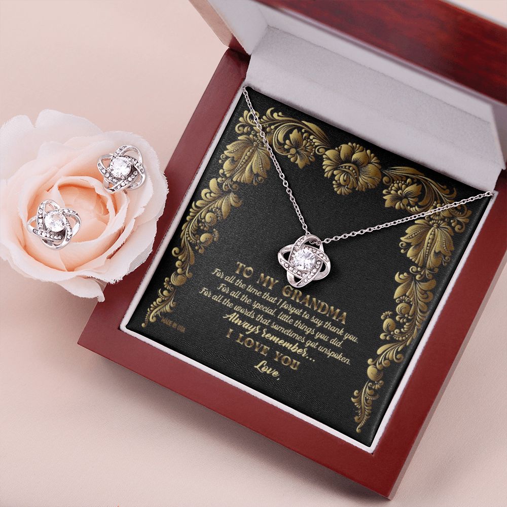 Custom Grandma Royal Floral Vintage Mothers Day Ideas 14k White Gold Interlocking Heart Pendant Necklace Jewelry Gifts For Mom Wife Grandma Auntie - Delicate Leather