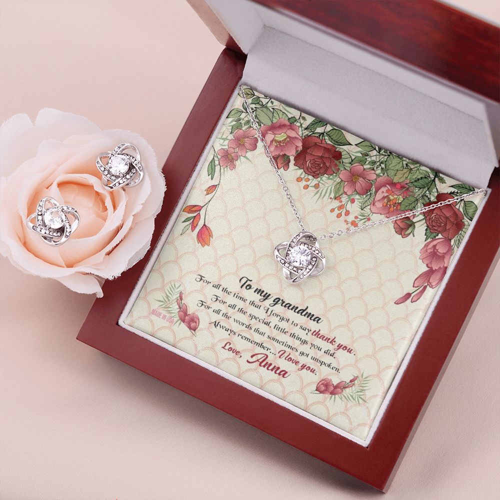 Custom Grandma Mothers Day Ideas 14k White Gold Interlocking Heart Pendant Necklace Jewelry Gifts For Mom Wife Grandma Auntie - Delicate Leather