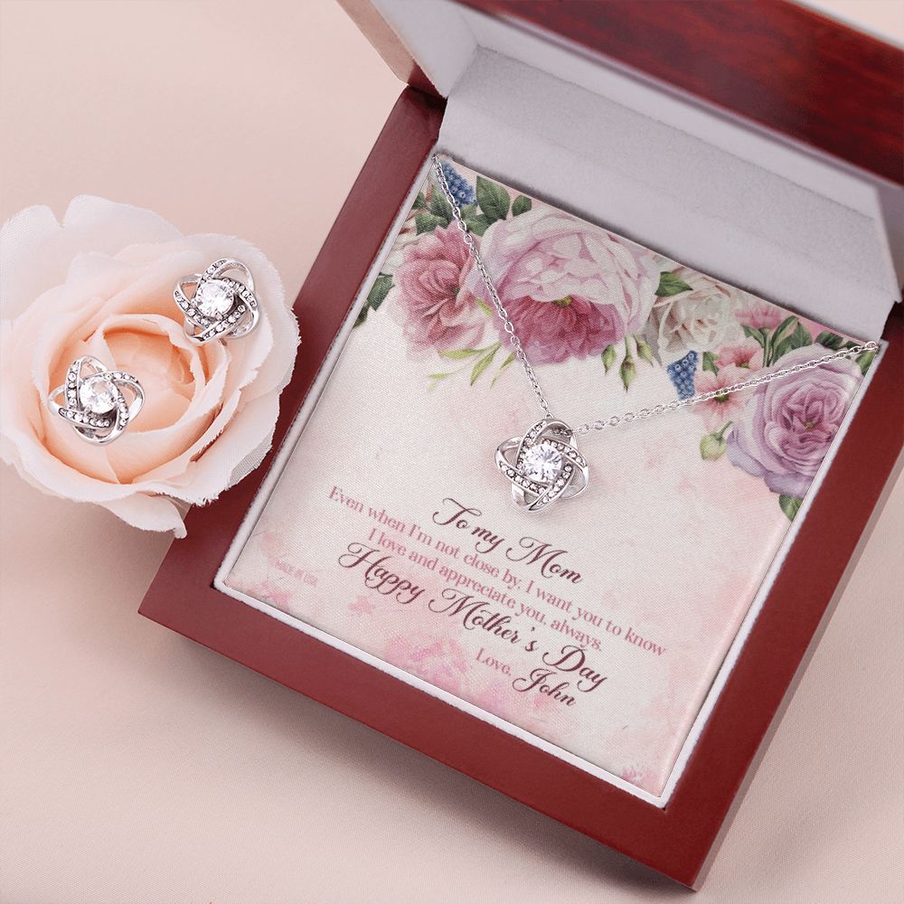 Custom Happy Mother Day Style 01 14k White Gold Interlocking Heart Pendant Necklace Jewelry Gifts For Mom Wife Grandma Auntie - Delicate Leather