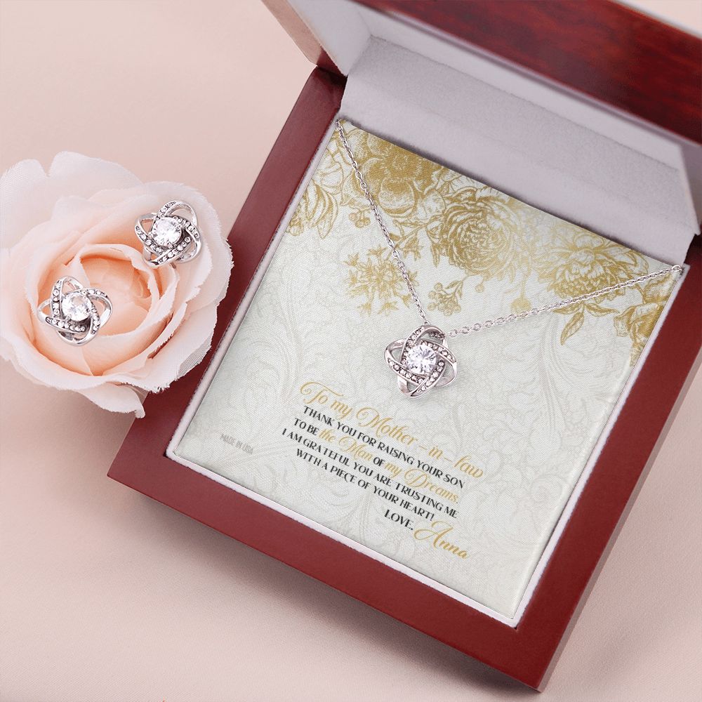 Custom Happy Mother Day Style 02 14k White Gold Interlocking Heart Pendant Necklace Jewelry Gifts For Mom Wife Grandma Auntie - Delicate Leather