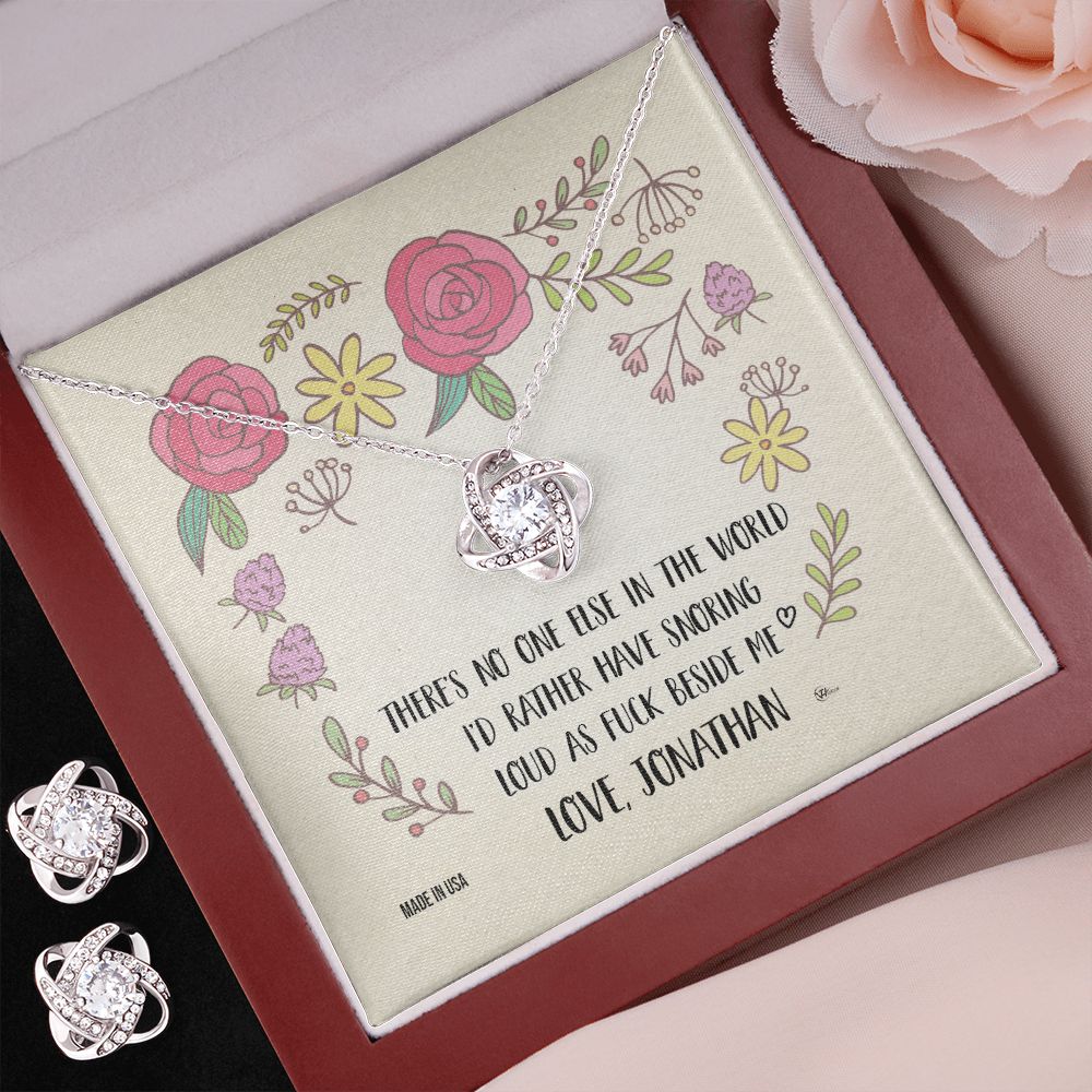 Custom Name Funny Valentine Days 14k White Gold Pendant Necklace Jewelry with Message Card Gift For Girlfriend Wife Fiancee Woman Girl - Delicate Leather