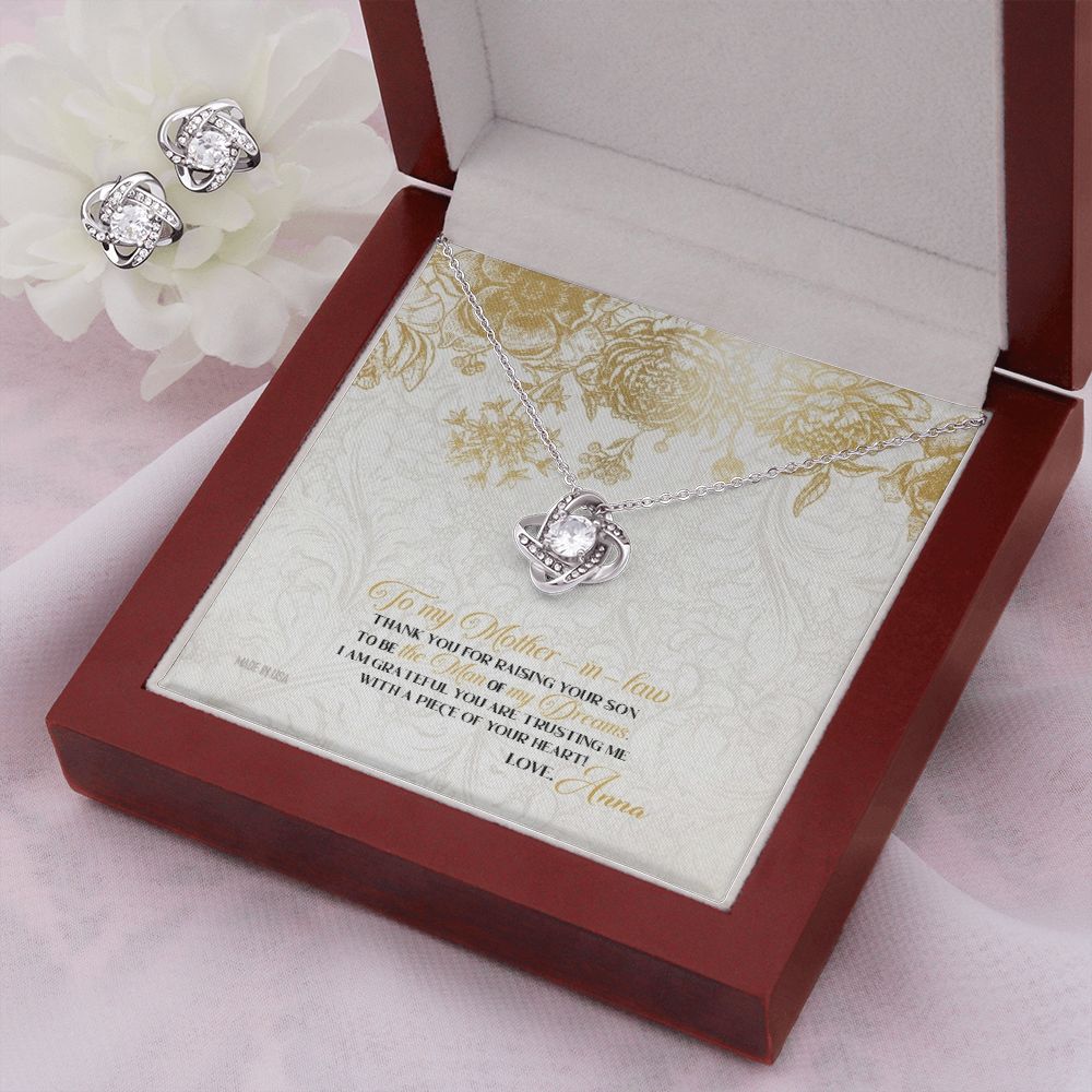 Custom Happy Mother Day Style 02 14k White Gold Interlocking Heart Pendant Necklace Jewelry Gifts For Mom Wife Grandma Auntie - Delicate Leather