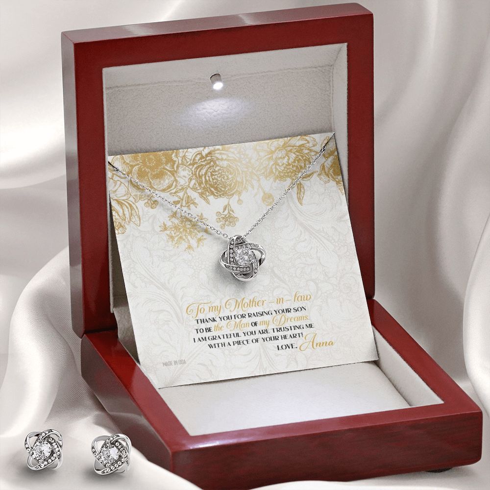 Custom Happy Mother Day Style 02 14k White Gold Interlocking Heart Pendant Necklace Jewelry Gifts For Mom Wife Grandma Auntie - Delicate Leather