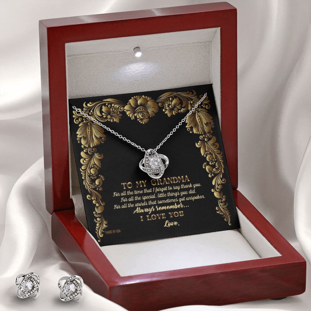 Custom Grandma Royal Floral Vintage Mothers Day Ideas 14k White Gold Interlocking Heart Pendant Necklace Jewelry Gifts For Mom Wife Grandma Auntie - Delicate Leather