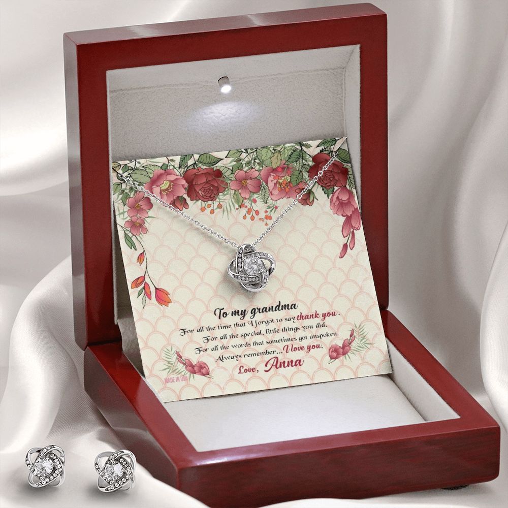 Custom Grandma Mothers Day Ideas 14k White Gold Interlocking Heart Pendant Necklace Jewelry Gifts For Mom Wife Grandma Auntie - Delicate Leather