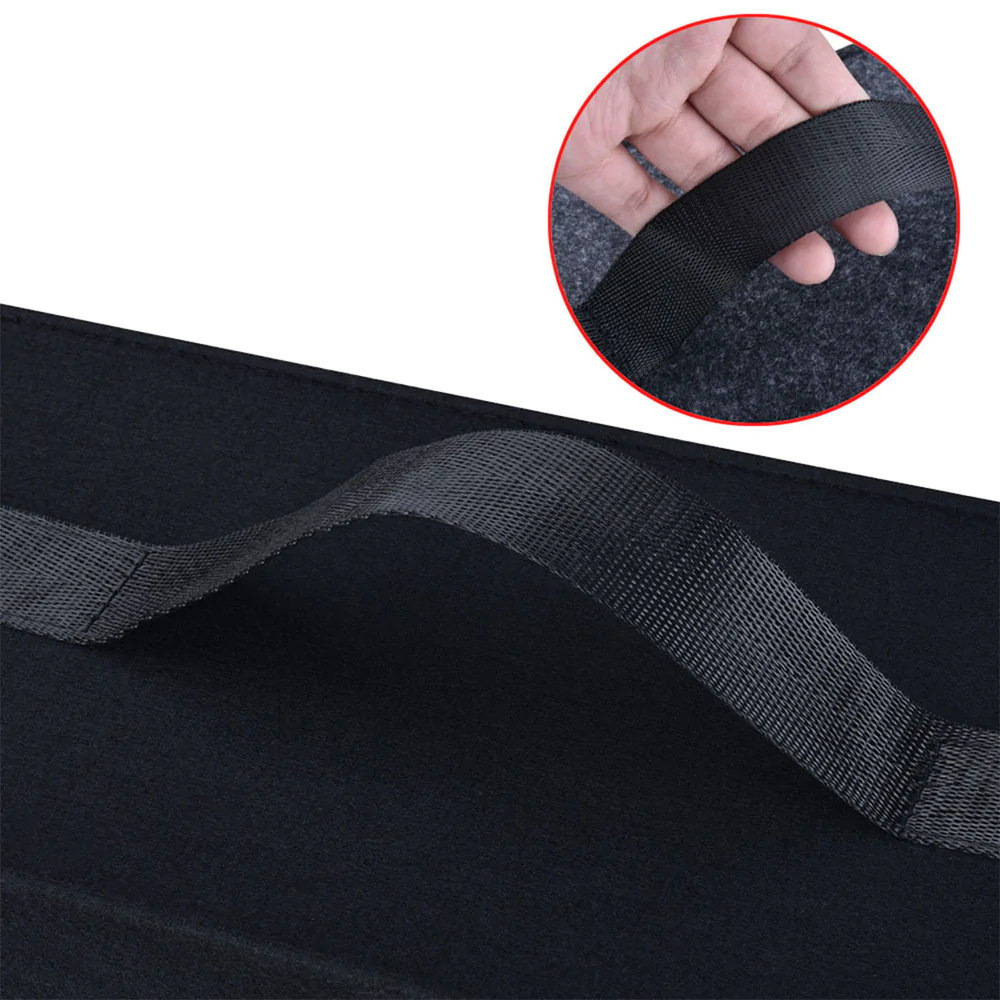 Custom Text and Logo Soft Felt Car Bag Organizer, Fit with all car, Folding Car Storage Box Non Slip Fireproof Car Trunk Organizer - Delicate Leather