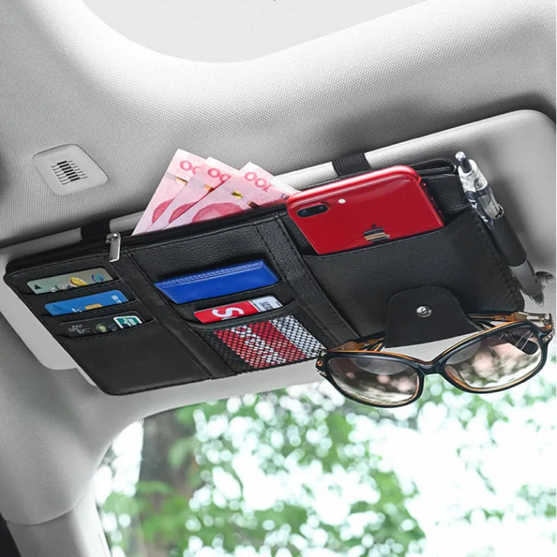 Car-Sun-Visor-Storage-Holders-The-Ultimate-Guide Delicate Leather
