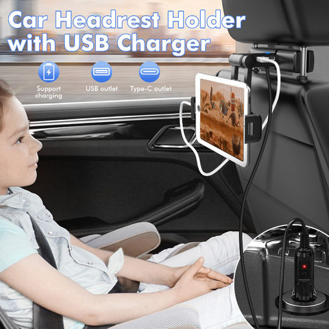Car-Headrest-Mount-Tablet-Holders-The-Ultimate-Solution-for-Rear-Seat-Entertainment Delicate Leather