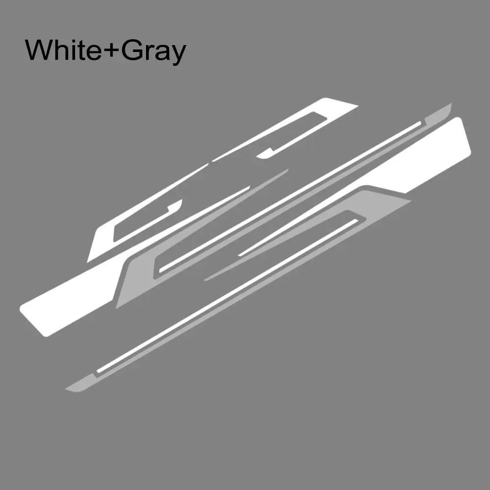 Car Side Sport Stripe Decals – Self-Adhesive PVC Vinyl Body Graphic Stickers - Delicate Leather