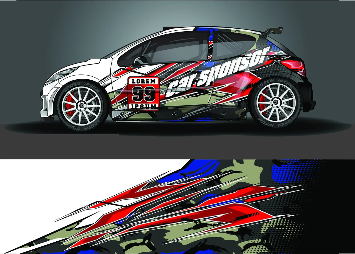 Graffiti Art Car Decal – Glossy PVC Vehicle Body Graphic Vinyl Wrap Sticker - Delicate Leather
