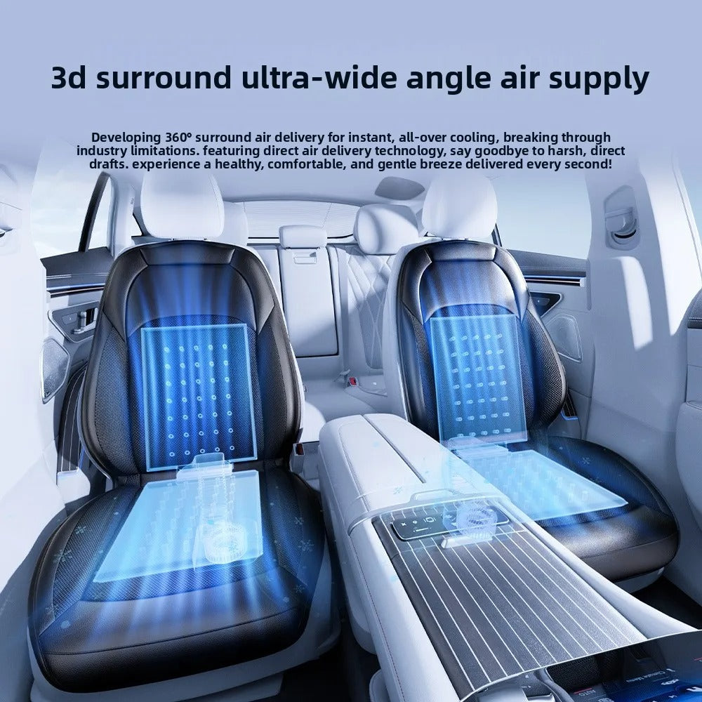 Universal Car Seat Ventilation Cover – Breathable Cooling Cushion for Summer Comfort - Delicate Leather