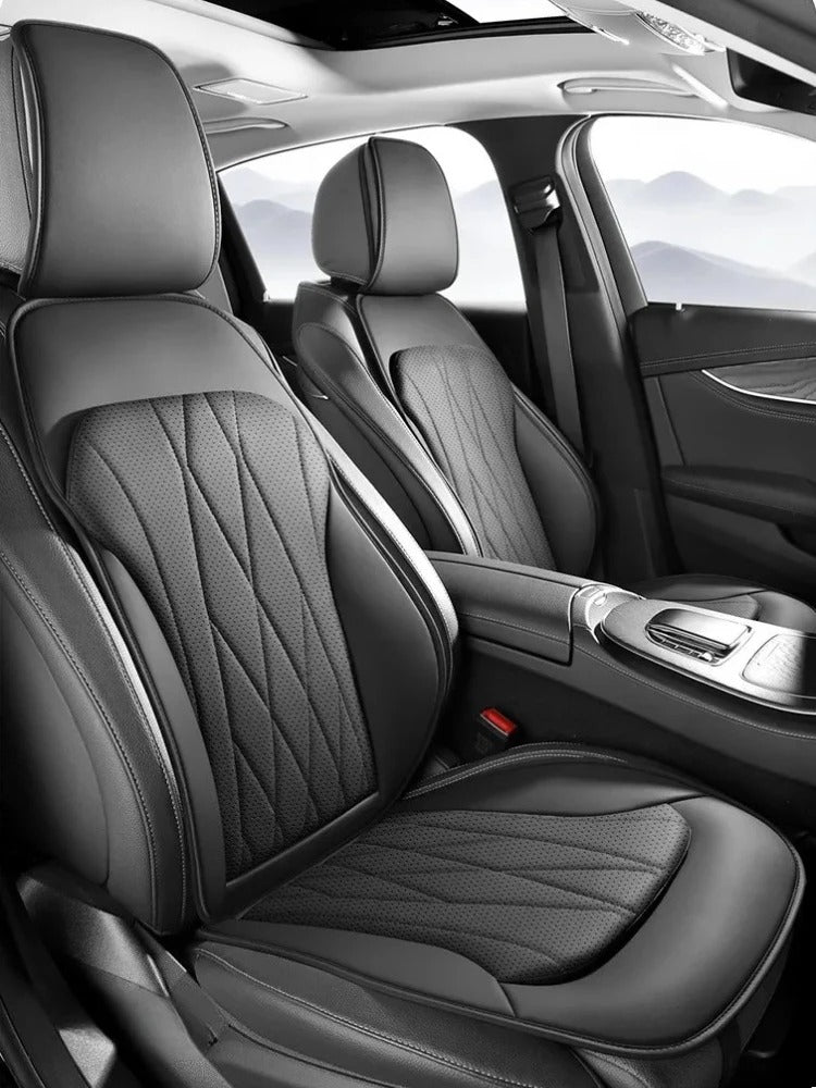 Premium Leather Car Seat Covers – Universal Full Set with Non-Slip Protection - Delicate Leather