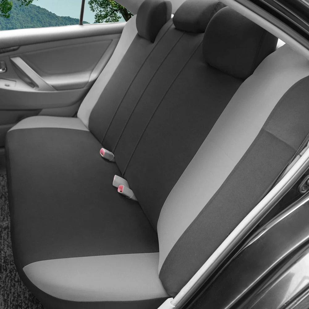 Universal Racing Car Seat Covers Set – Polyester Hexagon Embroidery with Sponge Padding (4 PCS) - Delicate Leather