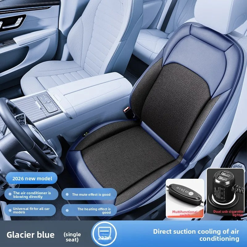 Universal Car Seat Ventilation Cover – Breathable Cooling Cushion for Summer Comfort - Delicate Leather