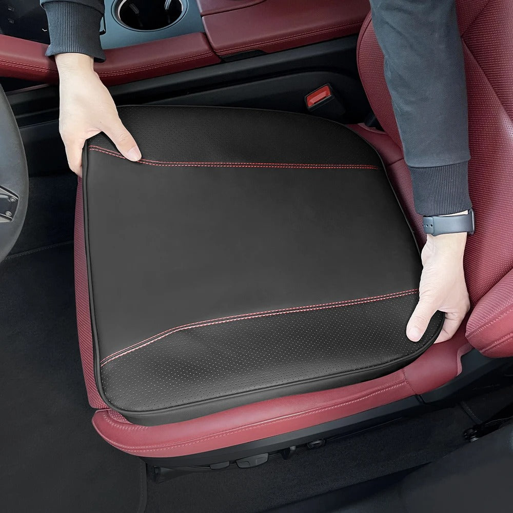 Breathable Memory Foam Car Seat Cushion – Universal Front & Rear Seat Protection Mat - Delicate Leather