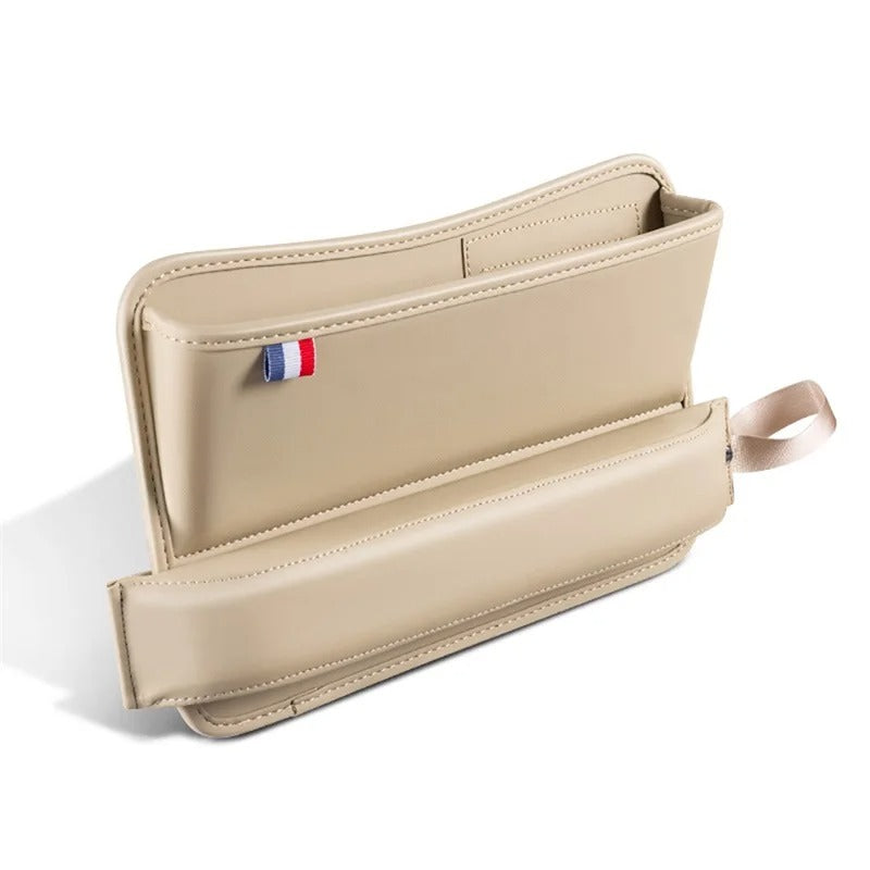 Leather Car Seat Gap Organizer – Phone Holder & Side Storage Pocket - Delicate Leather