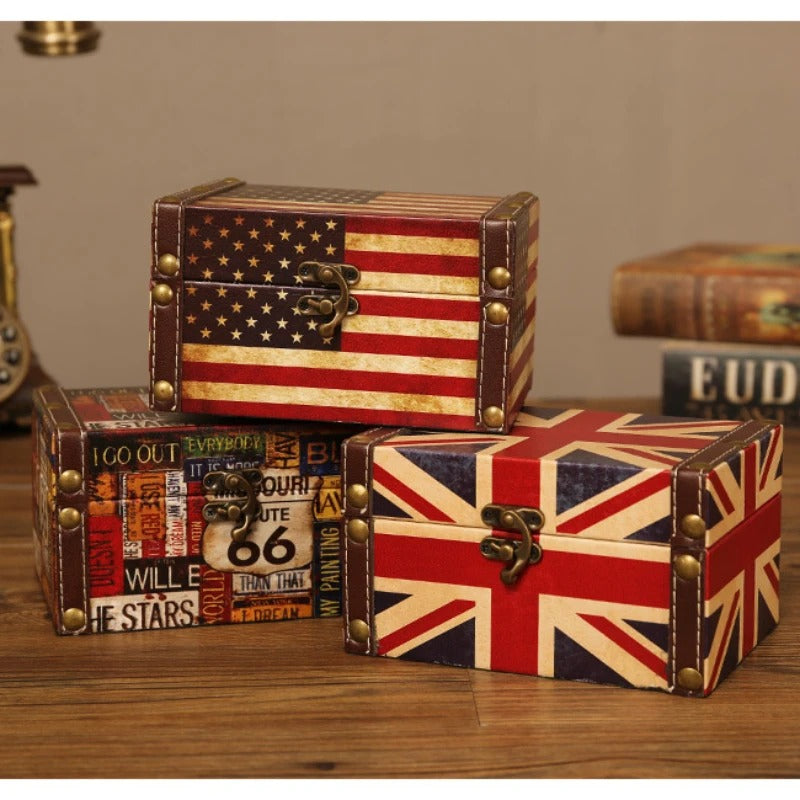 European Vintage Storage Box - Desktop Cosmetics Sundry Storage Box, Leather Candy Box, Gift Box