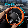 Ultra-Thin Nappa Leather Steering Wheel Cover – Breathable Non-Slip Protector - Delicate Leather