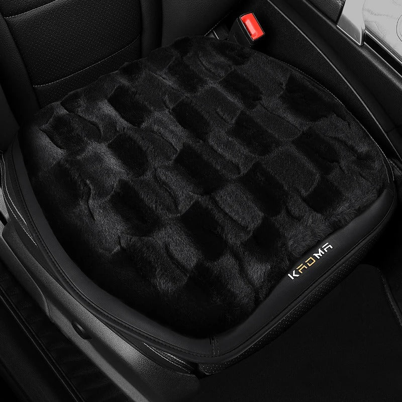Luxury Thick Plush Car Seat Cushion – Warm Mink Velvet Winter Seat Cover for Comfort and Protection - Delicate Leather  