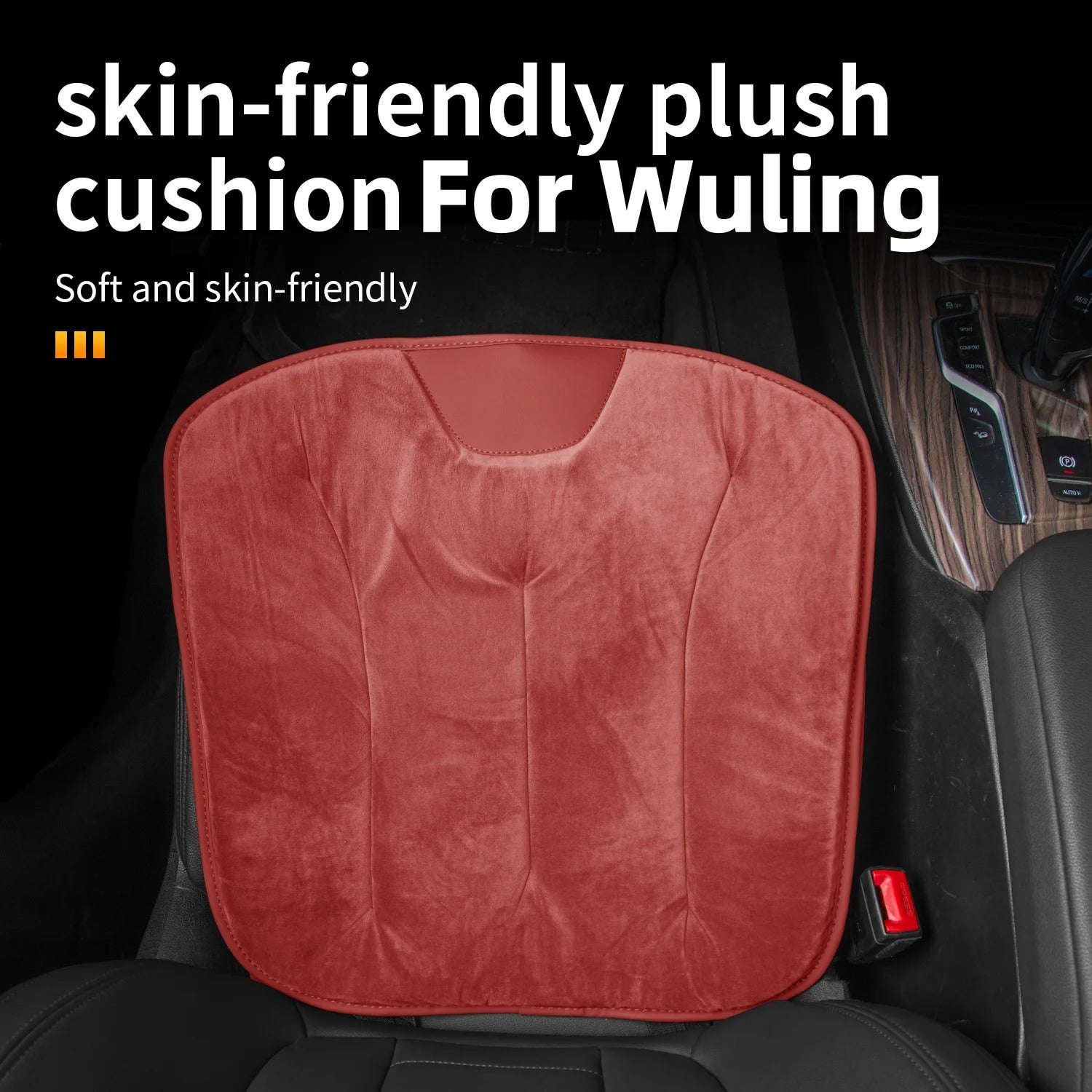 Car Seat Cushion – Non-Slip Chair Pad for Driving & Everyday Seating - Delicate Leather  