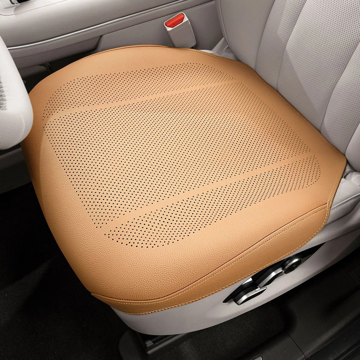 Universal Car Seat Cushion – Breathable Full-Cover Seat Pad for All Seasons - Delicate Leather  