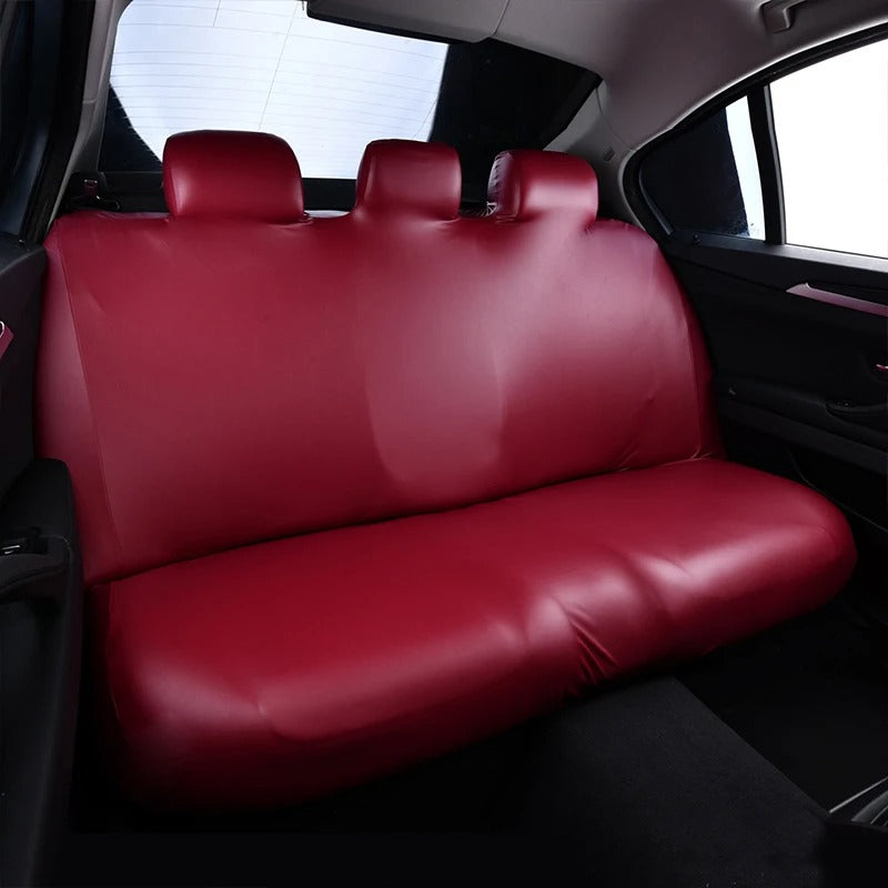 All-Season Universal PU Leather Car Seat Cover – Waterproof Full-Surround Elastic Seat Protector for Sedans, SUVs, and Trucks - Delicate Leather  