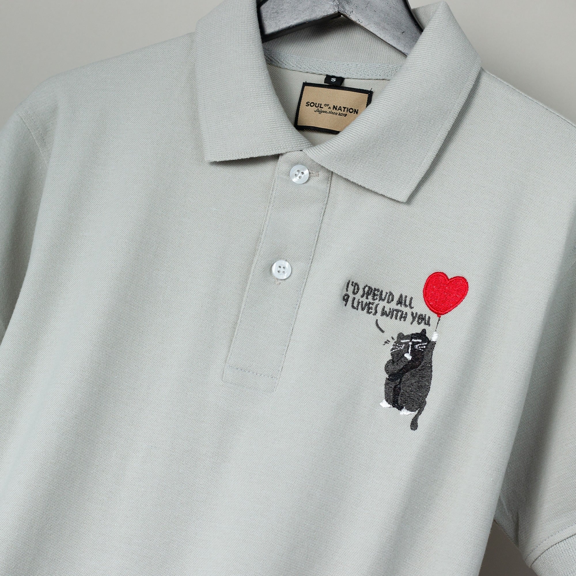 Personalized Embroidered Polo Shirt - "I'd Spend All Lives With You"