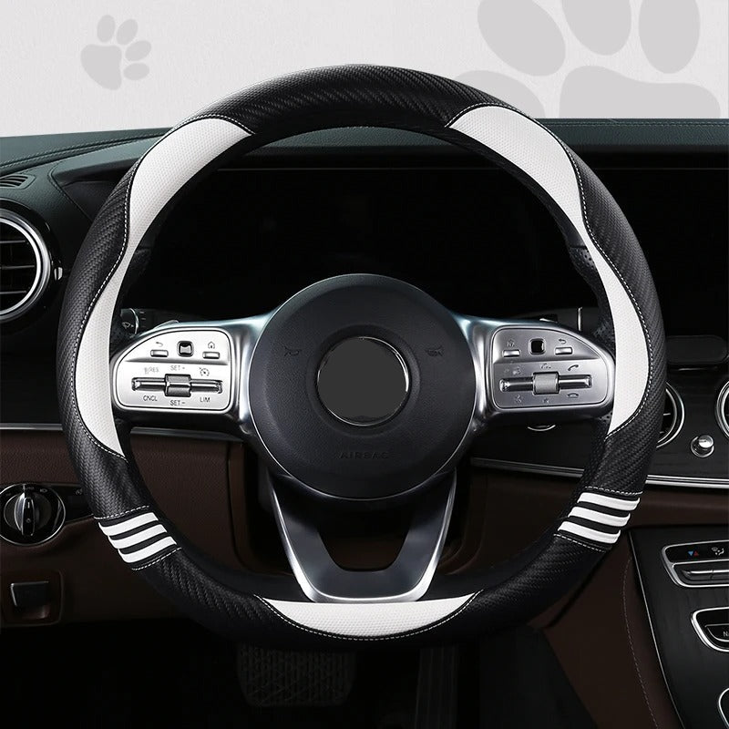 Premium Nappa Leather Steering Wheel Cover – Anti-Slip Universal Fit for Cars, SUVs, Vans, and Trucks - Delicate Leather  