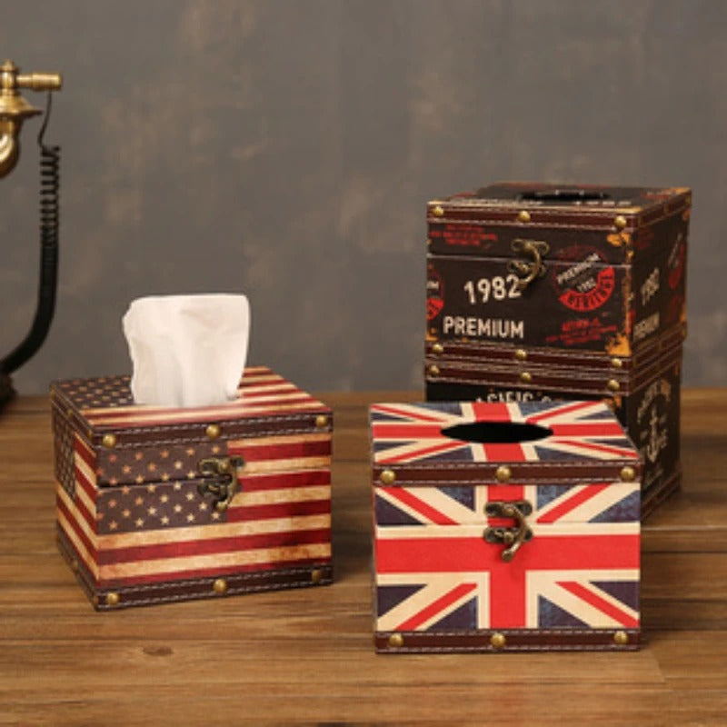 European Vintage Storage Box - Desktop Cosmetics Sundry Storage Box, Leather Candy Box, Gift Box