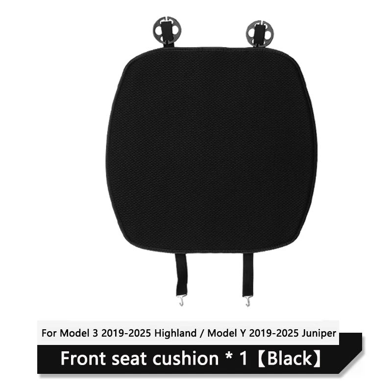 Ice Silk Car Seat Cushion Cover – Breathable Full Seat Protector Set - Delicate Leather  