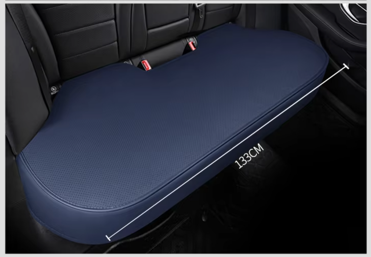 360° Surround Leather Car Seat Covers – All-Season Front and Rear Seat Protector Cushion Pads, Universal Fit - Delicate Leather