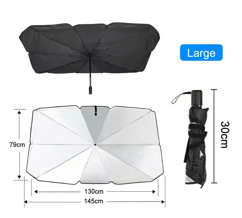 Custom-Fit for BMW Windshield Sun Shade, Foldable Windshield Sunshade Sun and UV Protection, Car Sun Shade Windshield - Delicate Leather