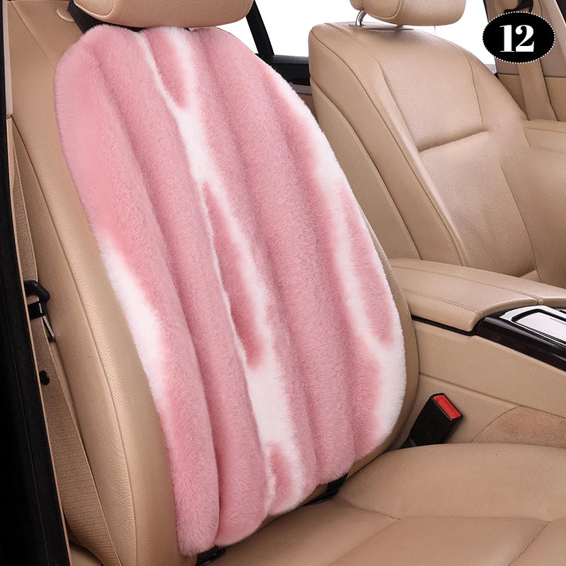 Universal Winter Faux Wool Car Seat Cover – Thickened Warm Plush Cushion, Soft Artificial Fur Interior Accessory - Delicate Leather  