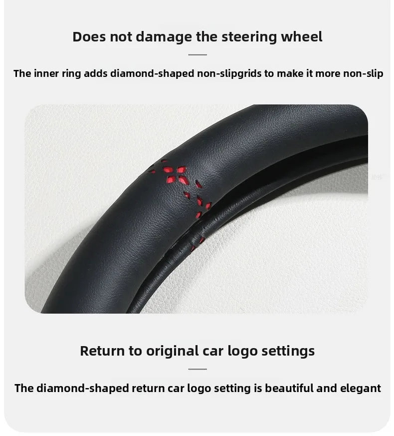 Adjustable Car Booster Seat Cushion – 3-Height Support Pad for Driving - Delicate Leather  