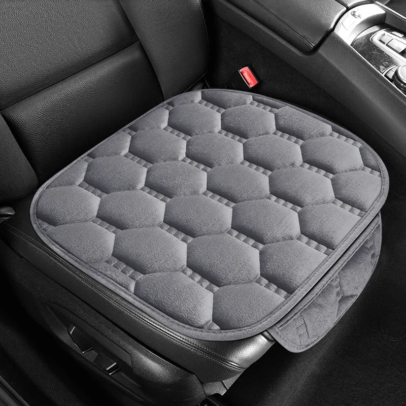 Winter Plush Car Seat Cushion – Thick Velvet Universal Seat Cover with Non-Slip Design - Delicate Leather