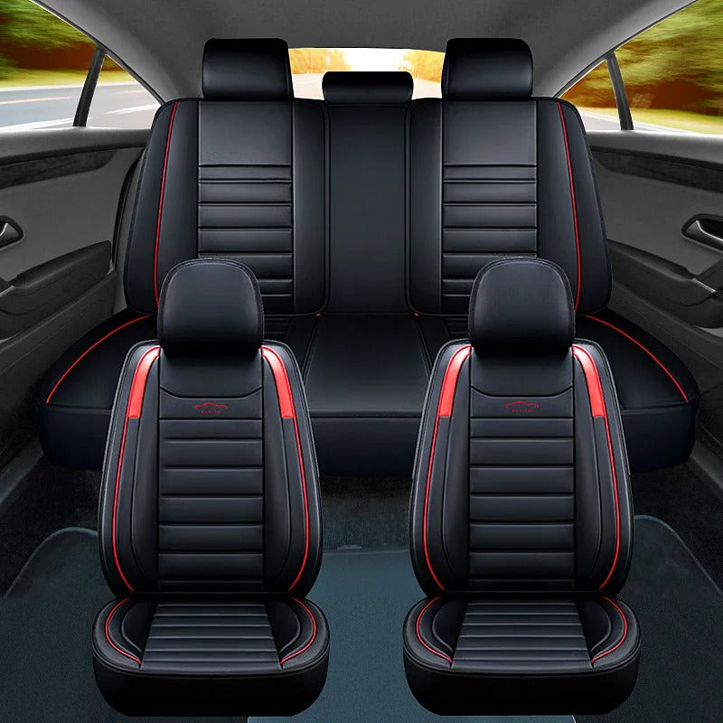 11-Piece PU Leather Car Seat Cover Set – Universal Fit for 5-Seater Cars, SUVs, and Trucks, Waterproof Design