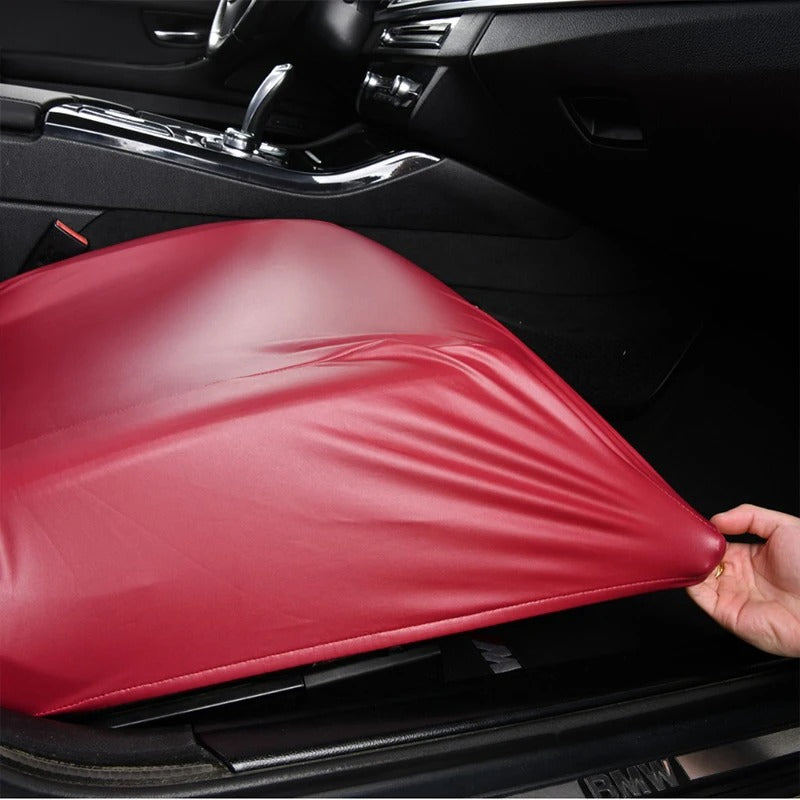 All-Season Universal PU Leather Car Seat Cover – Waterproof Full-Surround Elastic Seat Protector for Sedans, SUVs, and Trucks - Delicate Leather  