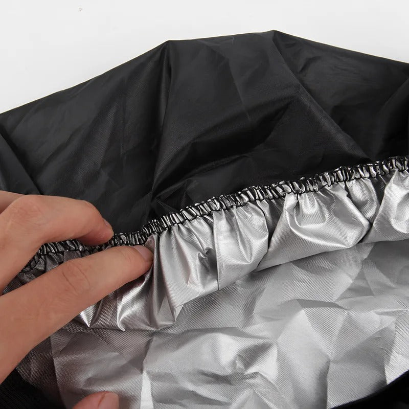 Car Steering Wheel Sun Shade Cover – Silver Coated Heat Reflective Protector - Delicate Leather  