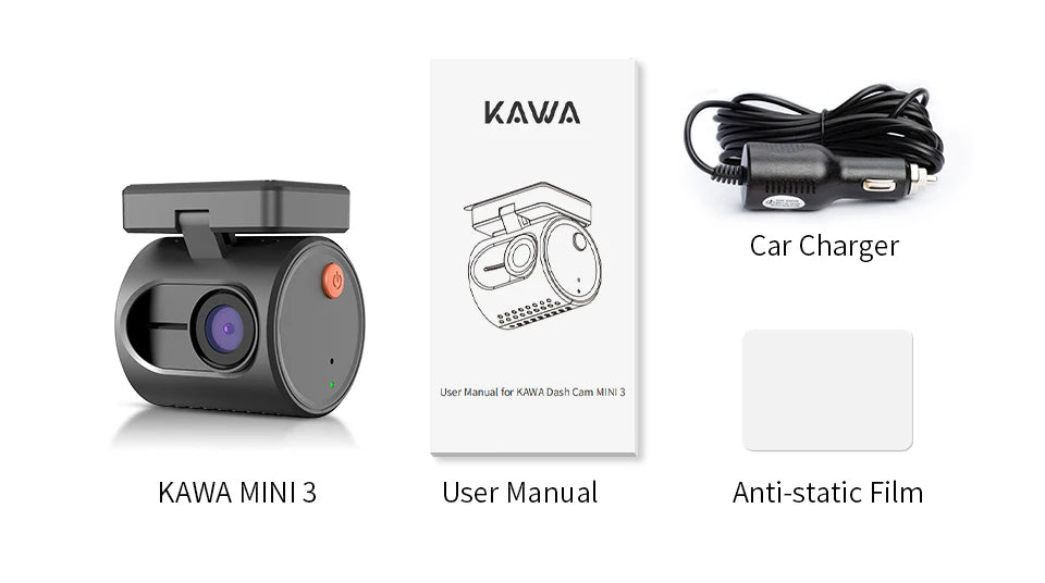 2K Hidden Dash Cam – KAWA MINI 3 with Night Vision, Voice Control, Emergency Recording, and WiFi APP Monitor 28